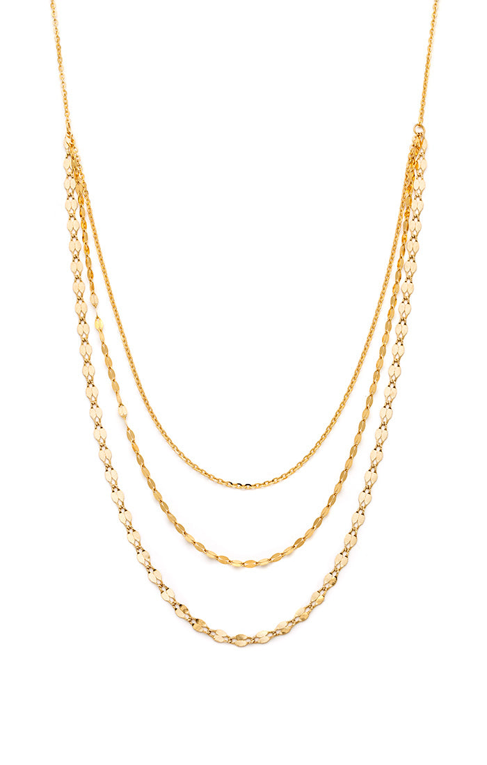 Shimmer Layer Necklace | 10K Gold