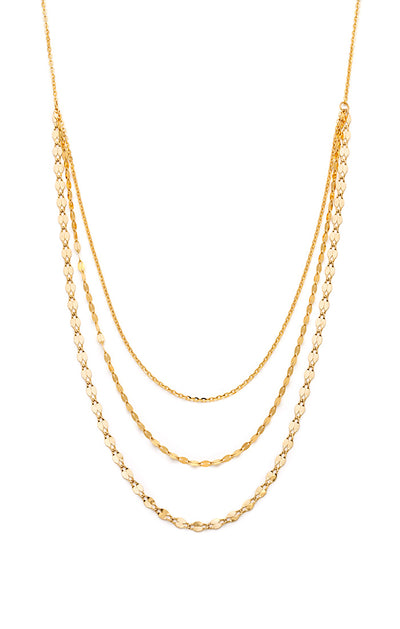 Shimmer Layer Necklace | 10K Gold