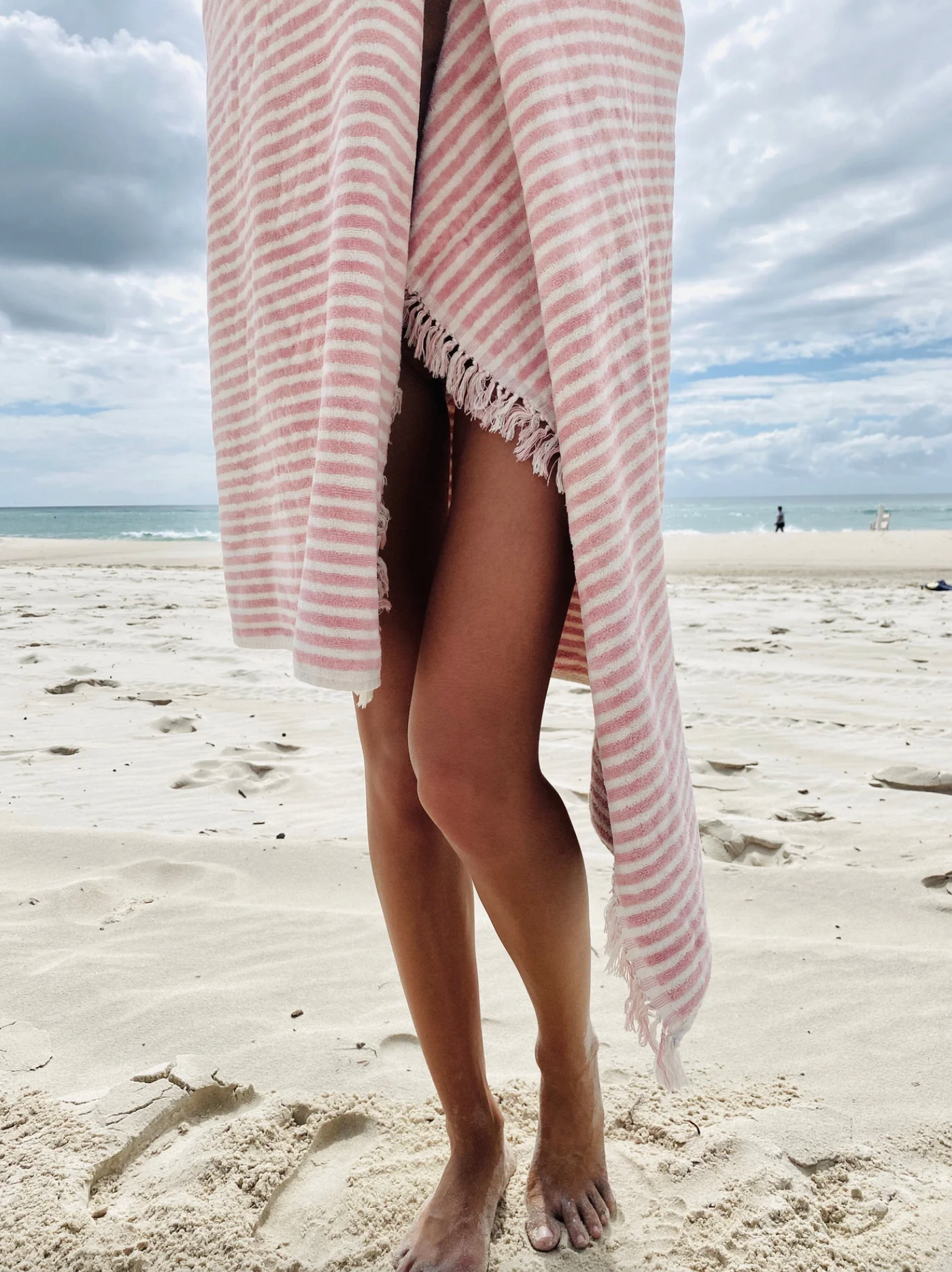Lauren's Pink Stripe Beach Towel