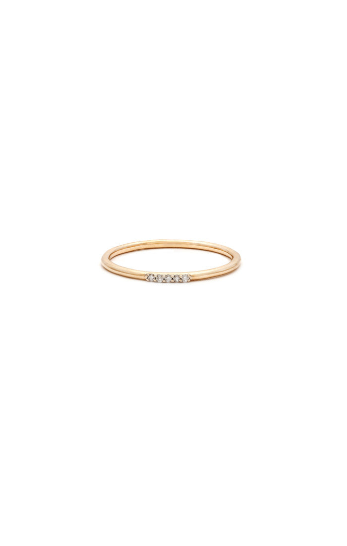 Diamond Cinque Ring | 14K Gold