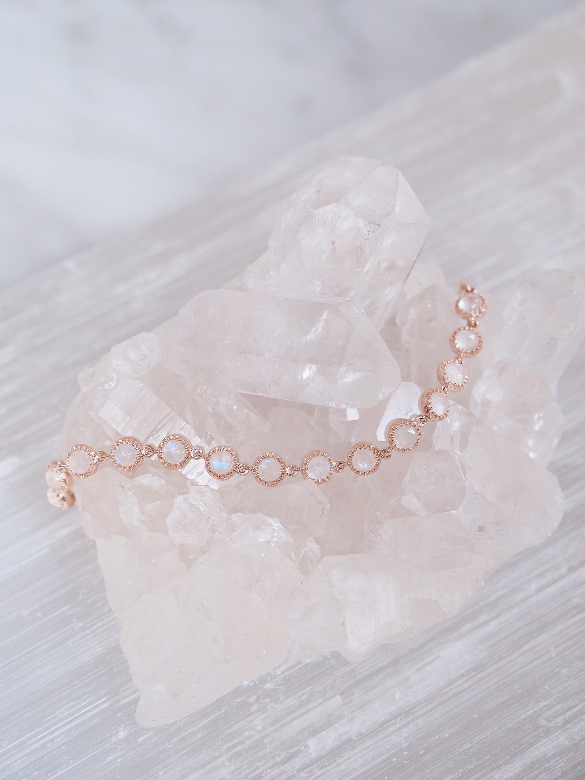 Zara Moonstone Bracelet | 14K Rose Gold