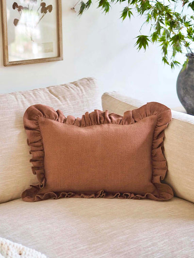 Anika Saffron Ruffle Pillow | 14x20