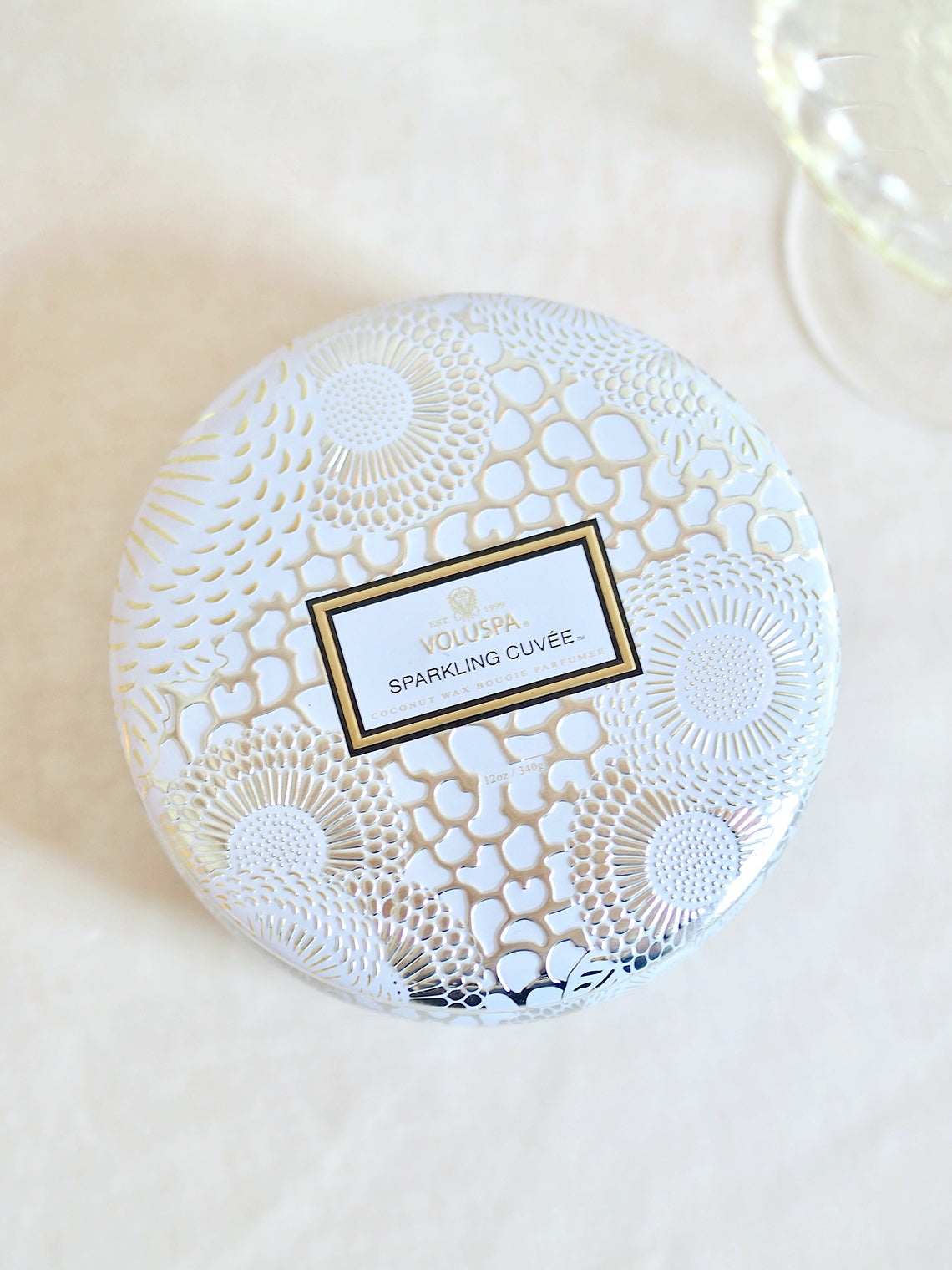 Sparkling Cuvée 3 Wick Tin Candle