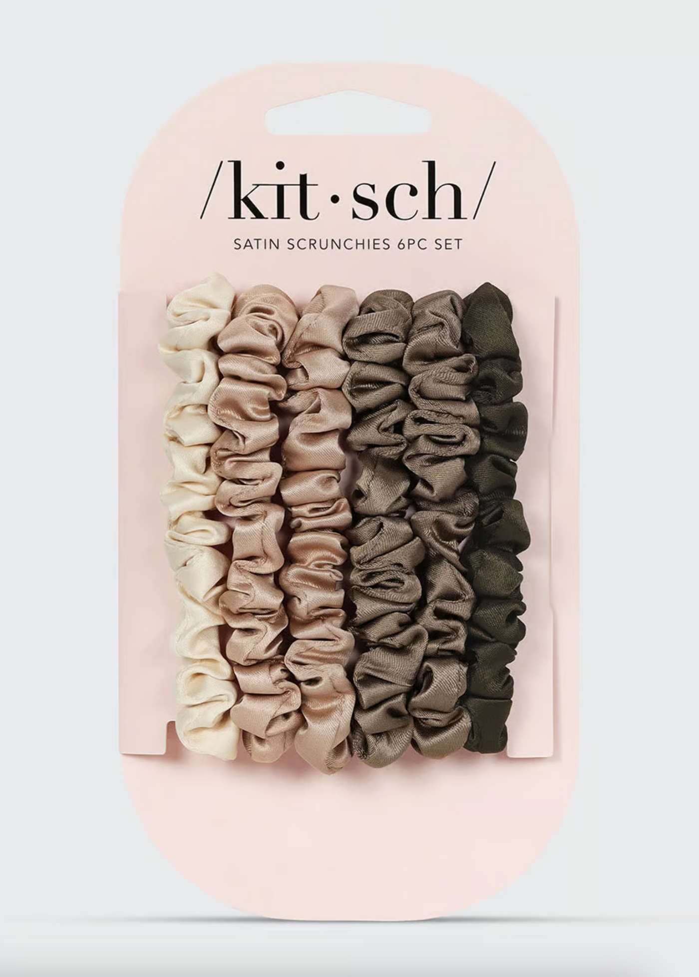 Petite Satin Scrunchies 6pc | Eucalyptus - The Cross Decor & Design