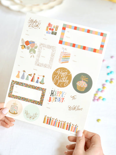 Birthday Cake Stickers & Labels - The Cross Decor & Design