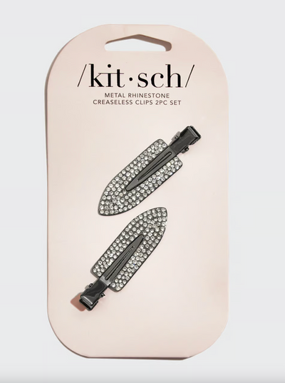 Rhinestone Creaseless Clips 2pc Set - The Cross Decor & Design
