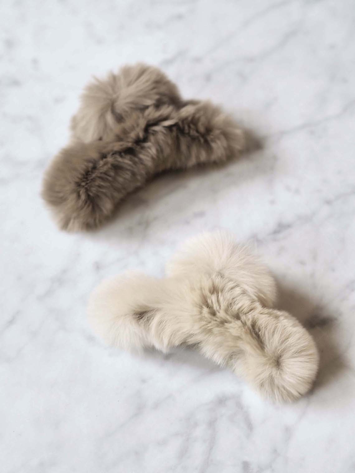 Fluffy Brown Hair Clip - The Cross Decor & Design