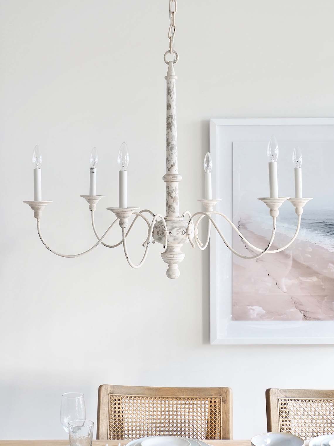 Country Chandelier | Belgian White - The Cross Decor & Design