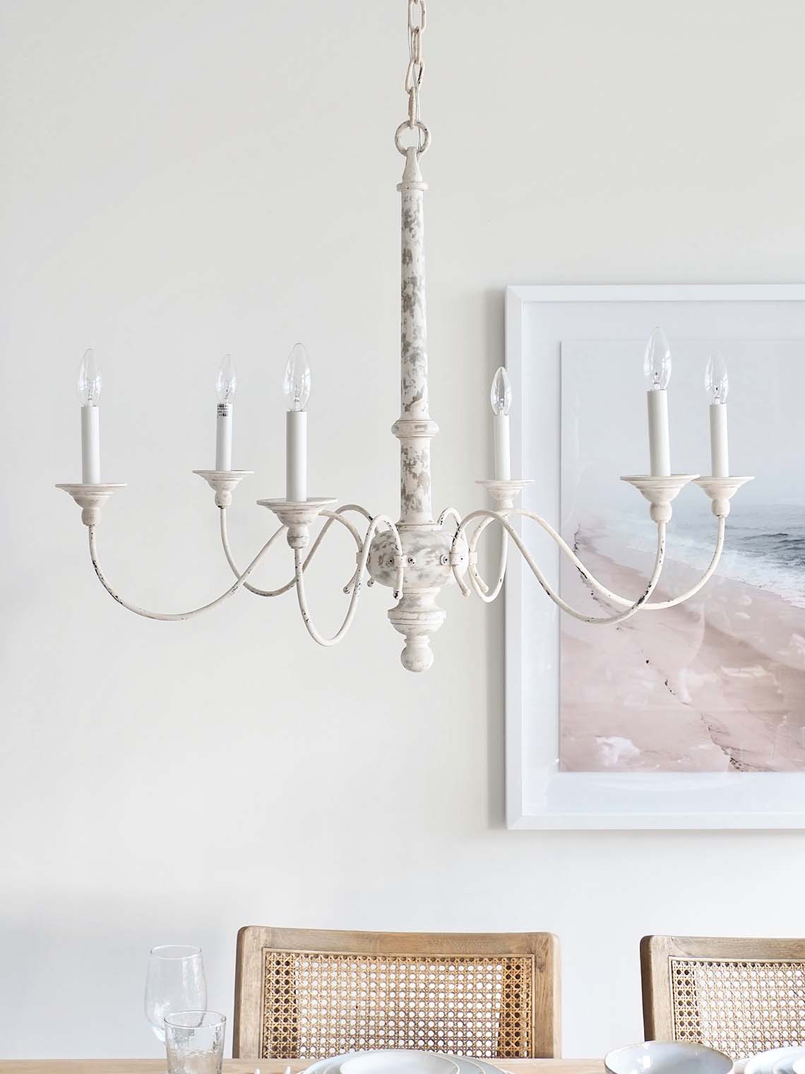 Country Chandelier | Belgian White