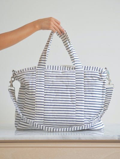Navy Blue Stripe Diaper Bag