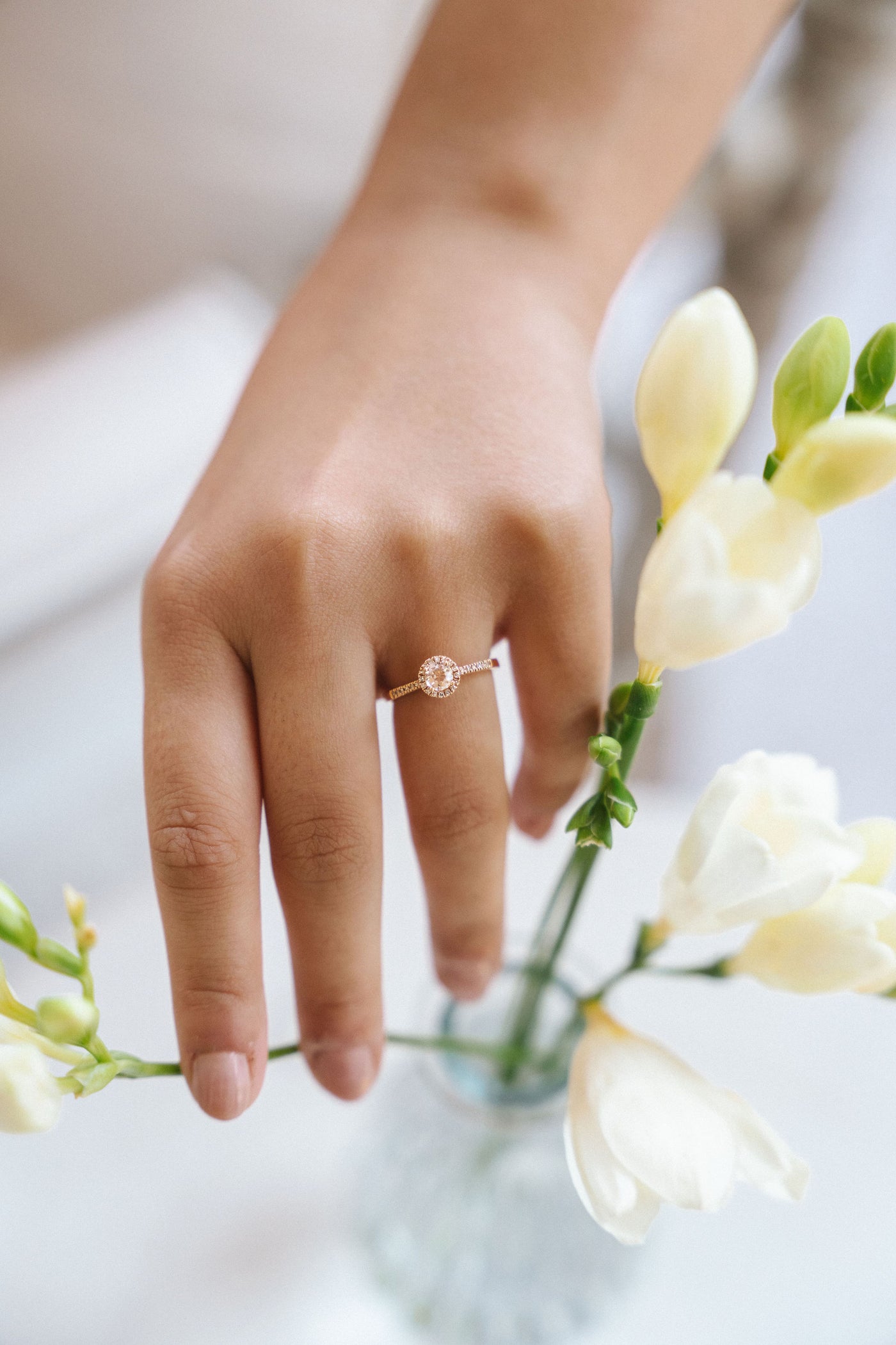 OOAK Bliss Morganite Ring | 14K Rose Gold - The Cross Decor & Design