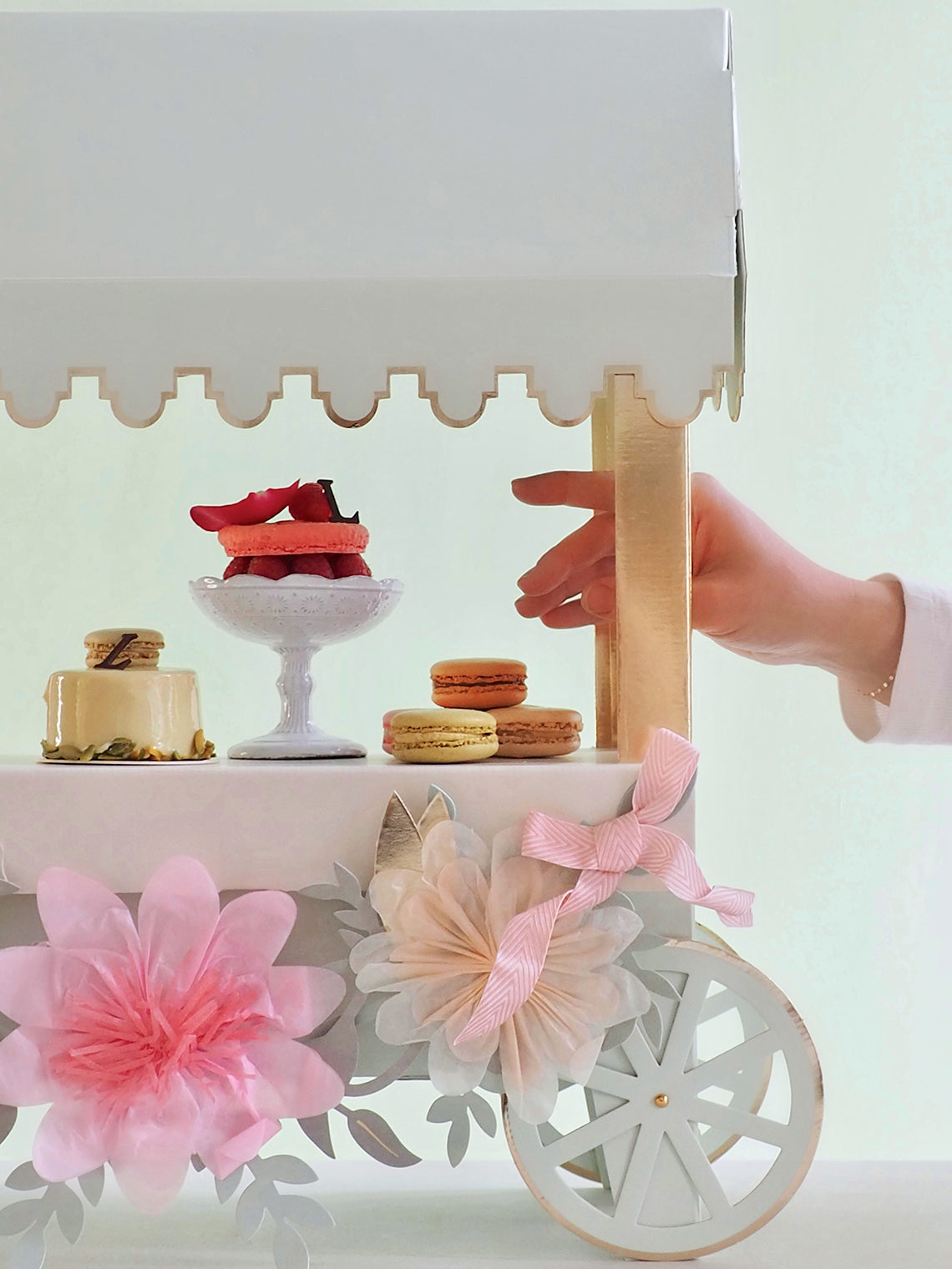 Ladurée Paris Macaron Cart Centrepiece