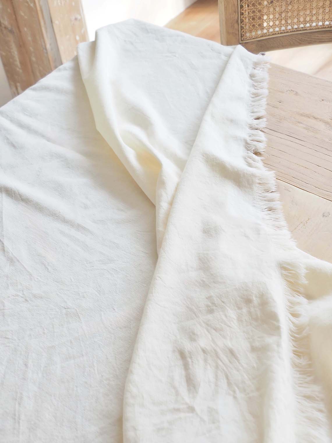 Ecru Linen Blend Tablecloth