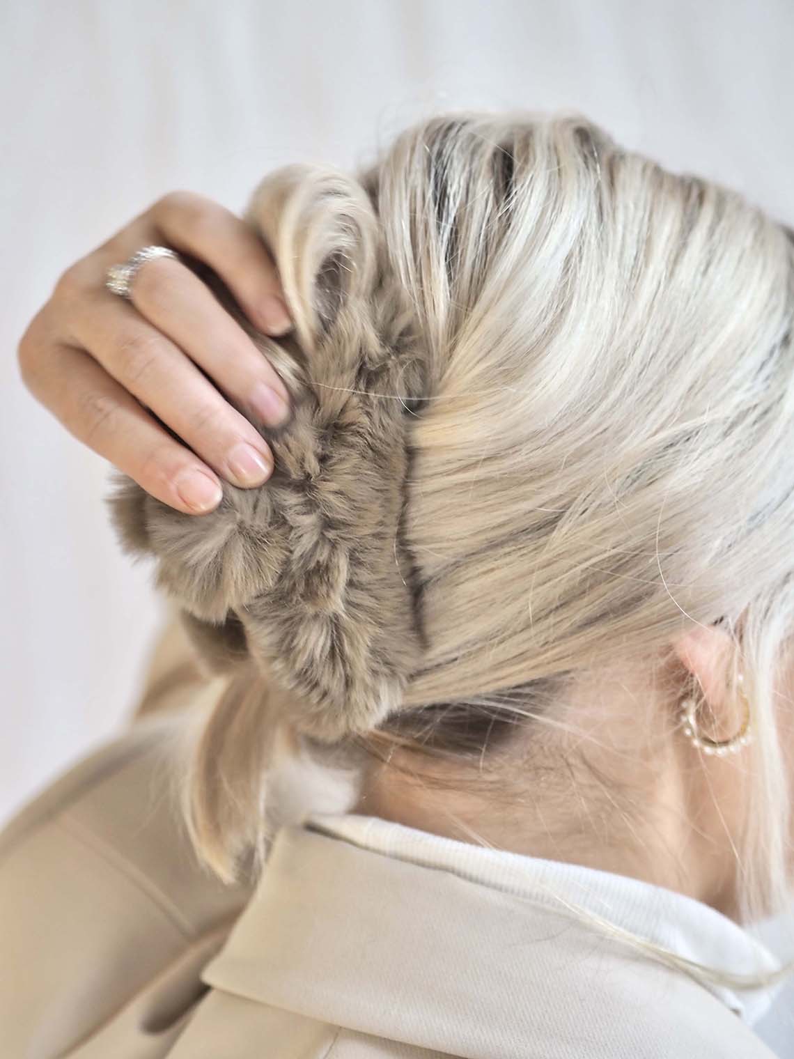 Fluffy Brown Hair Clip