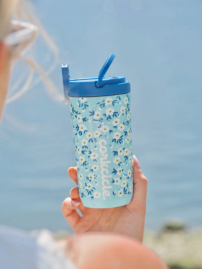 Ditsy Floral Blue Kids Cup | 12oz