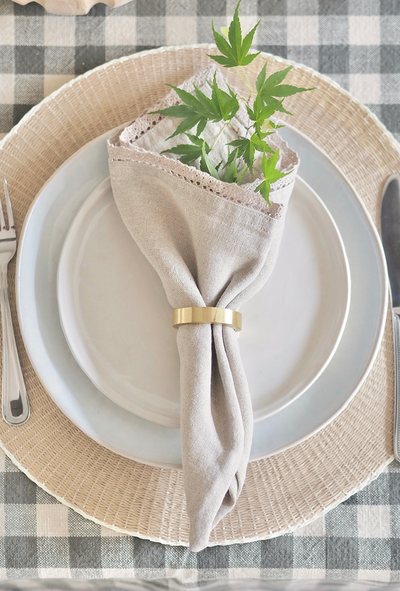 Eliza Lace Linen Napkin - The Cross Decor & Design