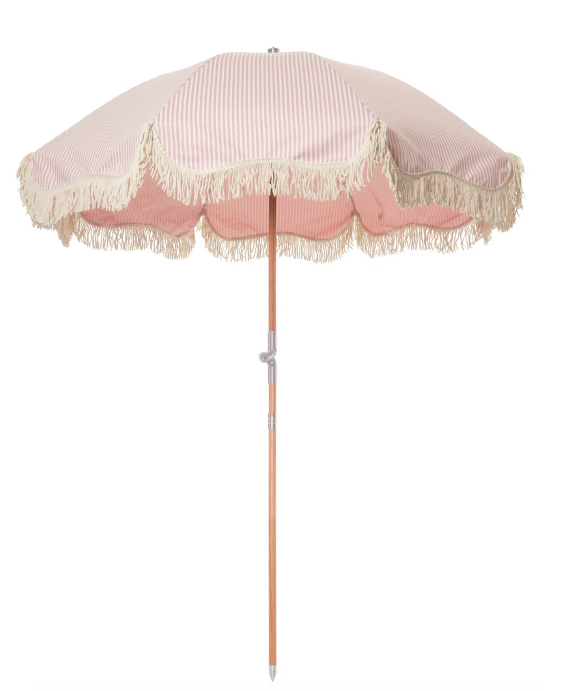Lauren's Pink Stripe Premium Beach Umbrella - The Cross Decor & Design