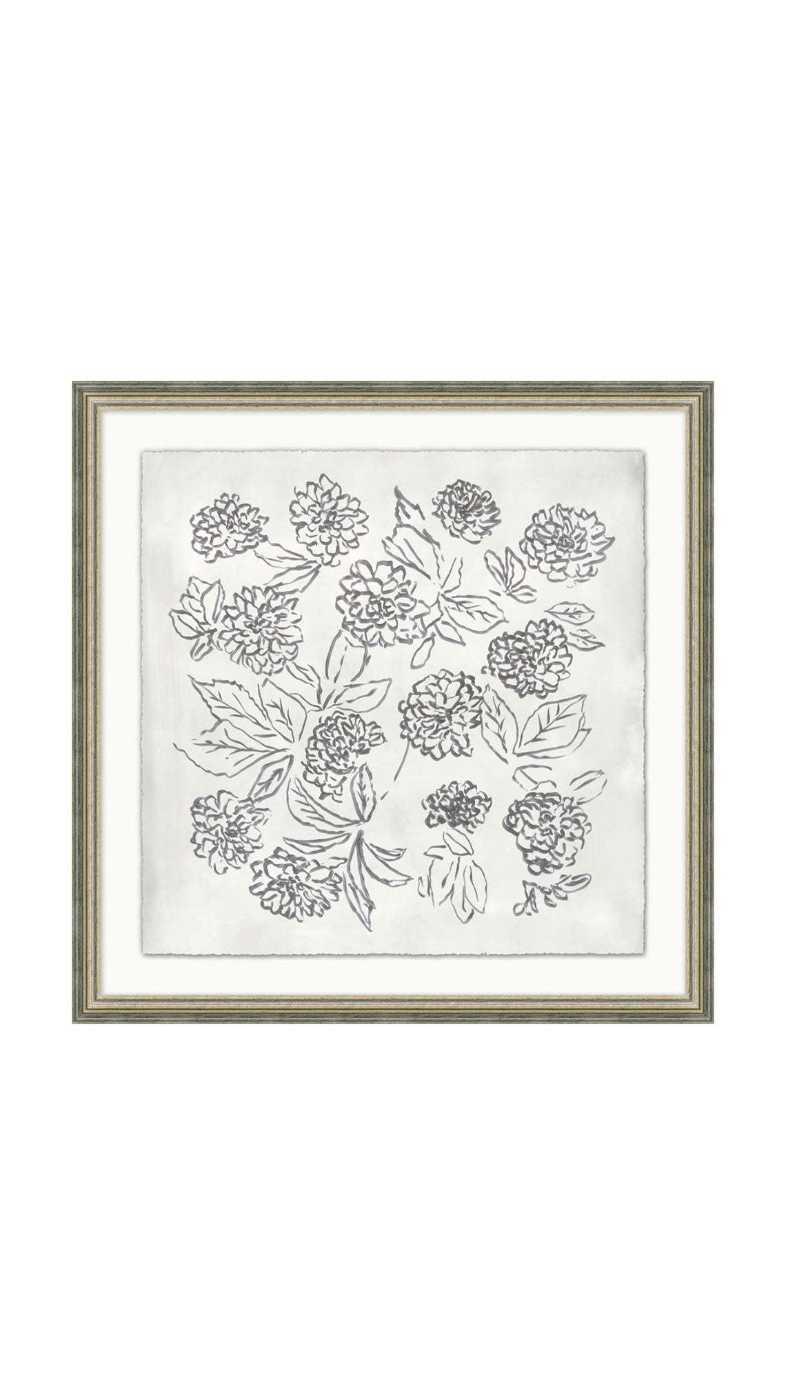 Watercolor Blossoms 4 Wood Frame | 28" x 28" - The Cross Decor & Design