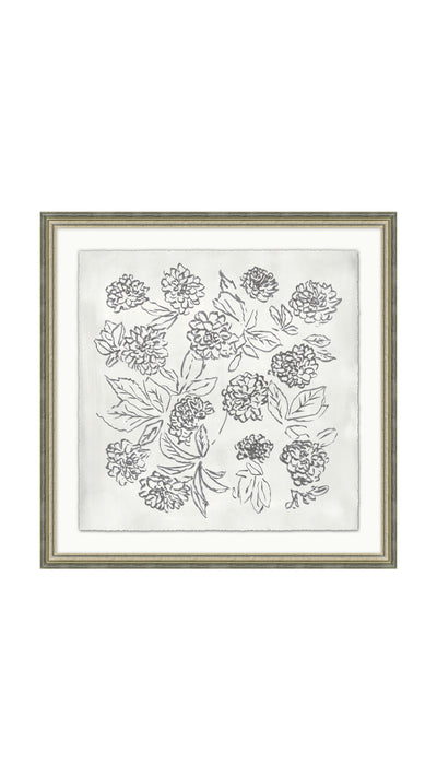 Watercolor Blossoms 4 Wood Frame | 28" x 28" - The Cross Decor & Design
