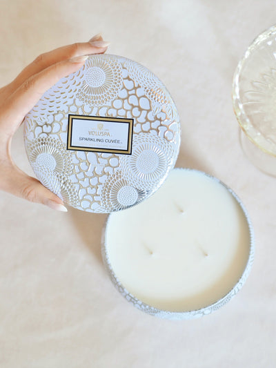 Sparkling Cuvée 3 Wick Tin Candle