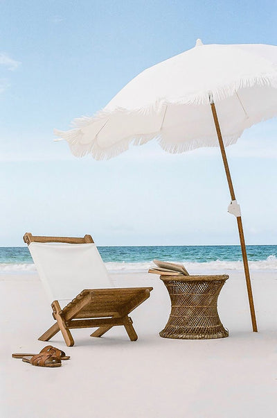 The Holiday Beach Umbrella Antique White - The Cross Decor & Design