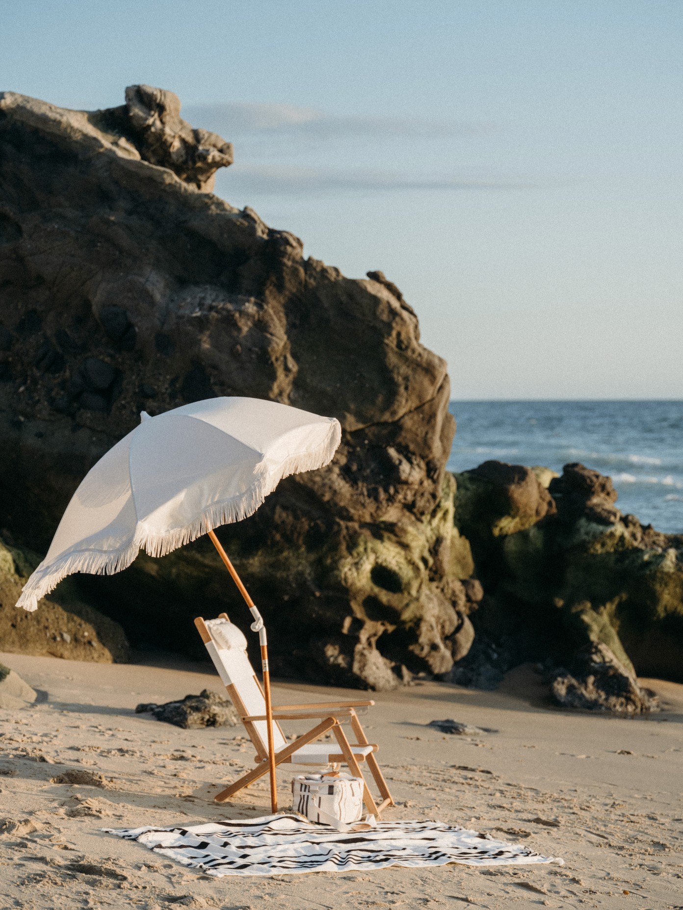 The Holiday Beach Umbrella Antique White - The Cross Decor & Design