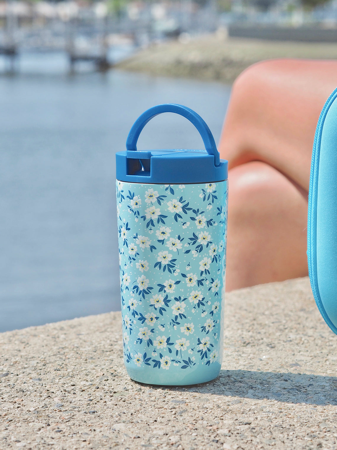 Ditsy Floral Blue Kids Cup | 12oz