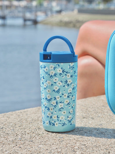 Ditsy Floral Blue Kids Cup | 12oz