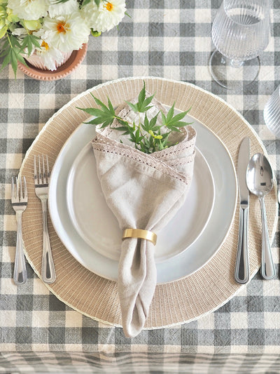 Eliza Lace Linen Napkin - The Cross Decor & Design