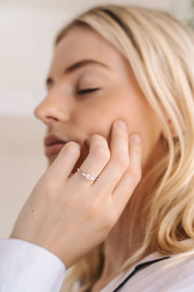 Diamond Abby Ring | 14K White Gold - The Cross Decor & Design