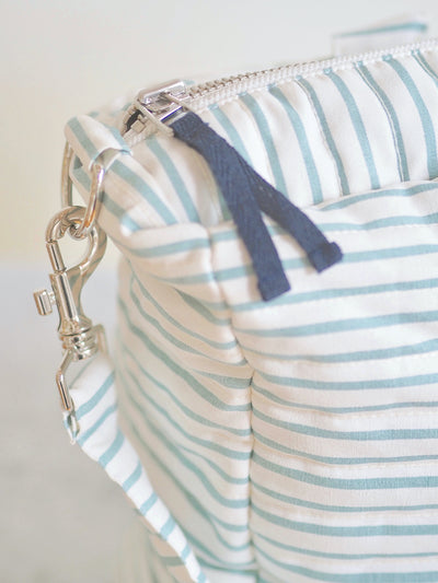 Sky Blue Stripe Diaper Bag