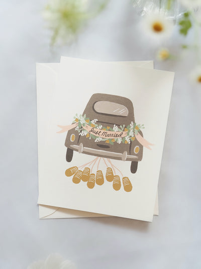 Just Married Getaway Card