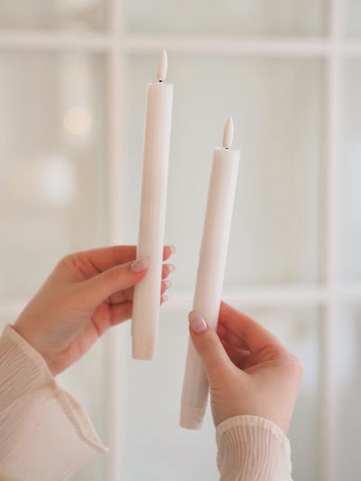 Battery Operated Taper Candle Set of 2