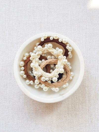 Coastal Pearl Hair Tie | Set of 5