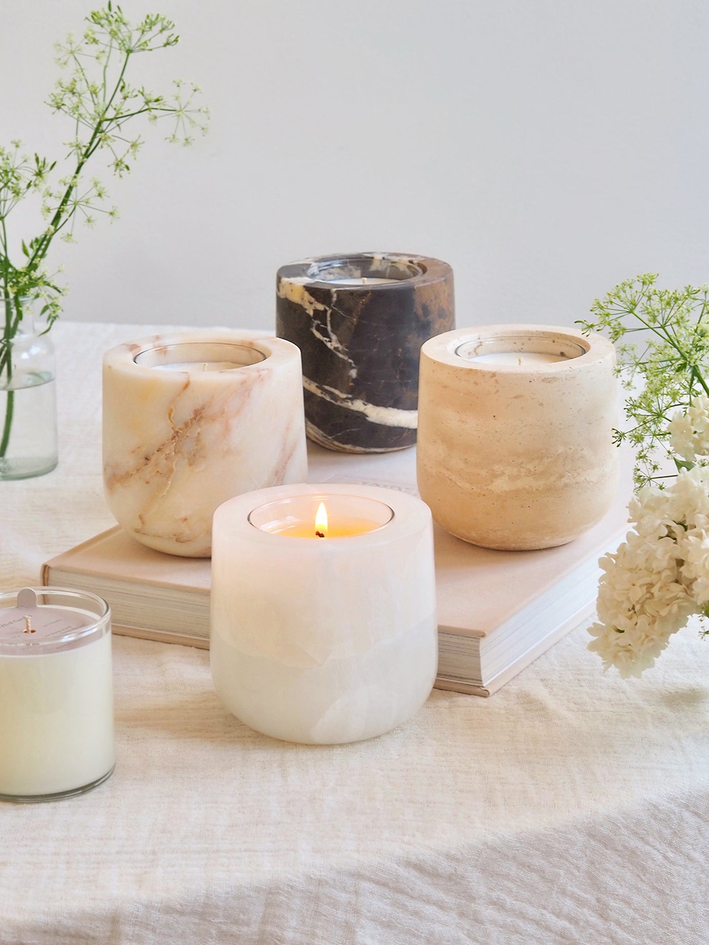 White Onyx Refillable Vessel
