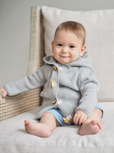 Grey Knit Hoodie