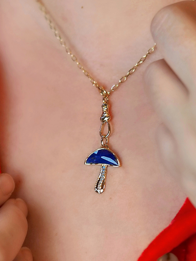 Night Gazer Mushroom Charm | 10K Gold - The Cross Decor & Design