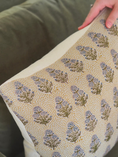 Poppy Mustard Pillow | 18x18