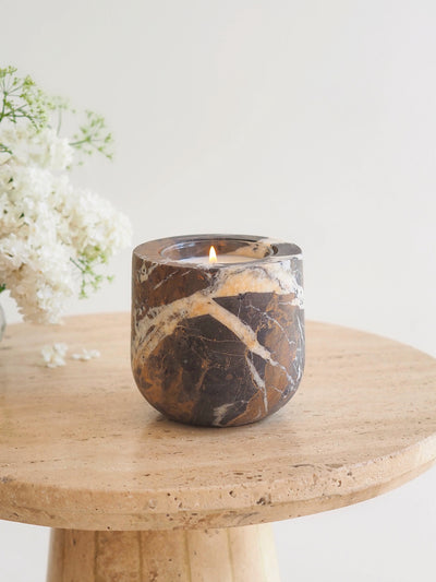 Portoro Marble Refillable Vessel - The Cross Decor & Design