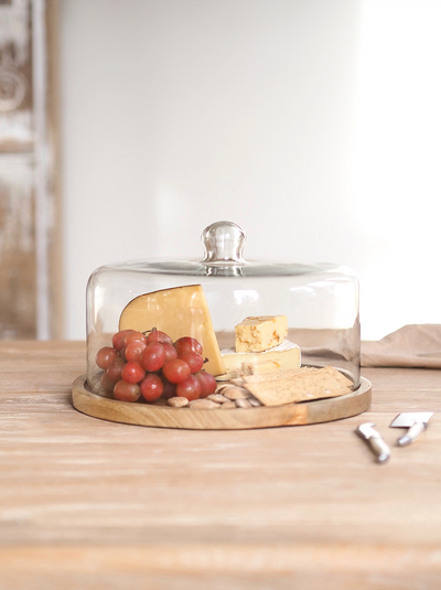 Violette Cheese/Cake Plate w/ Dome - The Cross Decor & Design