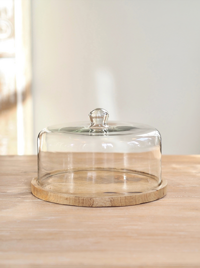 Violette Cheese/Cake Plate w/ Dome - The Cross Decor & Design