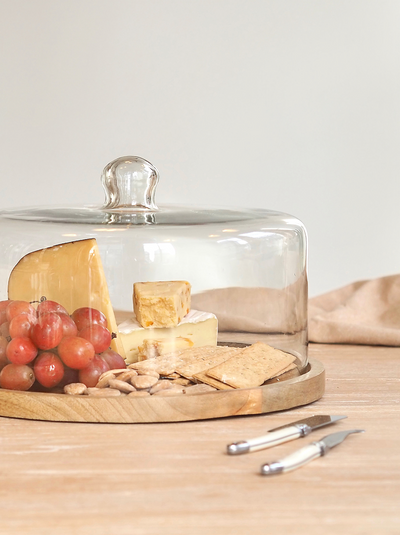 Violette Cheese/Cake Plate w/ Dome - The Cross Decor & Design