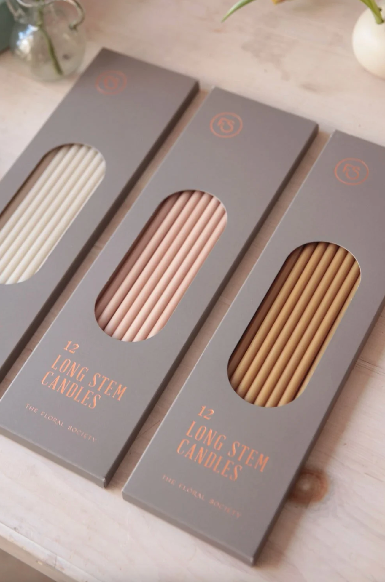 Parchment Long Stem Candles - The Cross Decor & Design