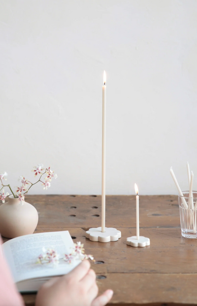 Parchment Long Stem Candles - The Cross Decor & Design