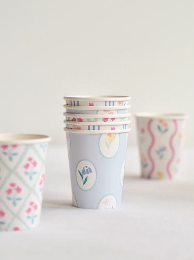 Flower Pattern Cups - The Cross Decor & Design