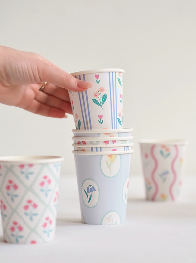 Flower Pattern Cups - The Cross Decor & Design