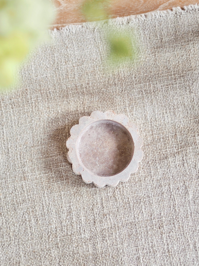 Sahara Travertine Round Tray - The Cross Decor & Design
