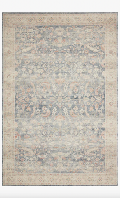 Hathaway Rug | Floral Denim - The Cross Decor & Design