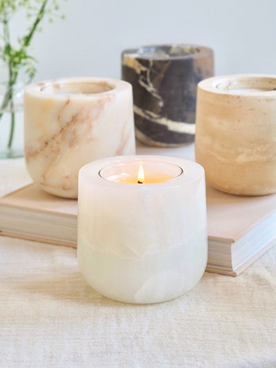 White Onyx Refillable Vessel