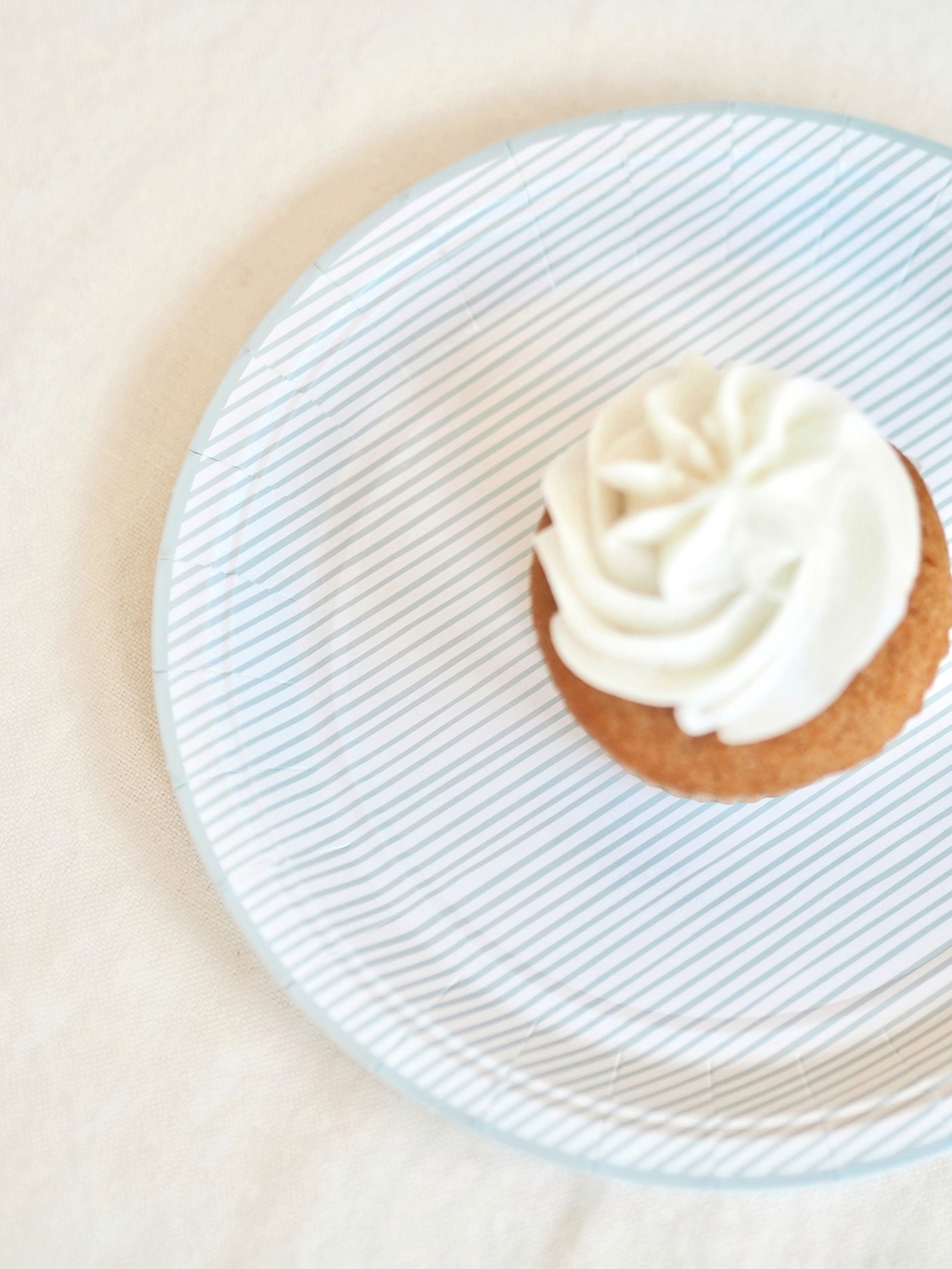 Blue Painted Stripe Side Plates - The Cross Decor & Design